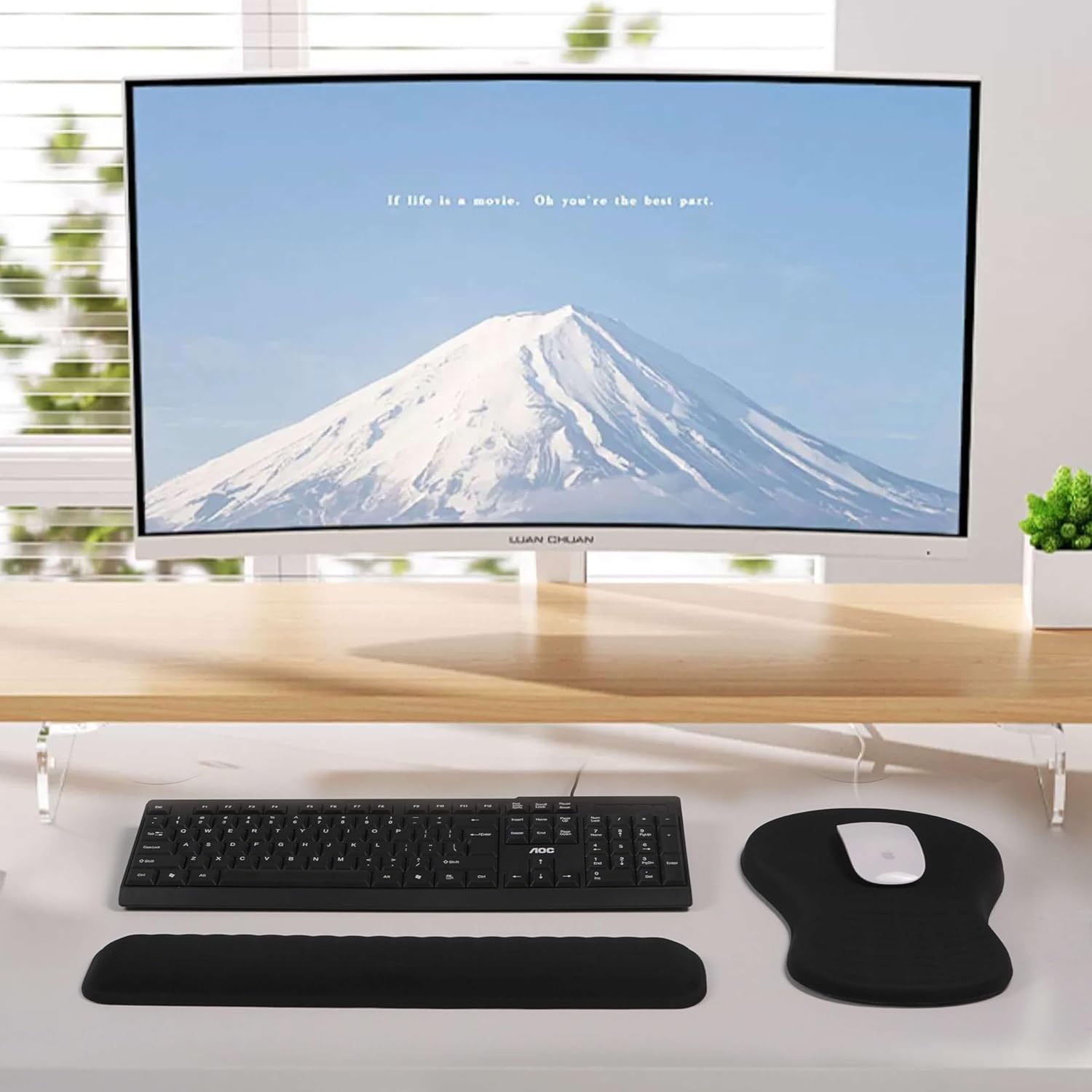 image:imageMEKASS Ergonomic Mouse Pad and Keyboard Wrist Rest Set Super Soft Memory Foam Desk Wrist Support for Computer Keyboard NonSlip Arm Palm Rests Cushion for Typing Gaming Office Light Pink MarbleMk09light Pink Marble