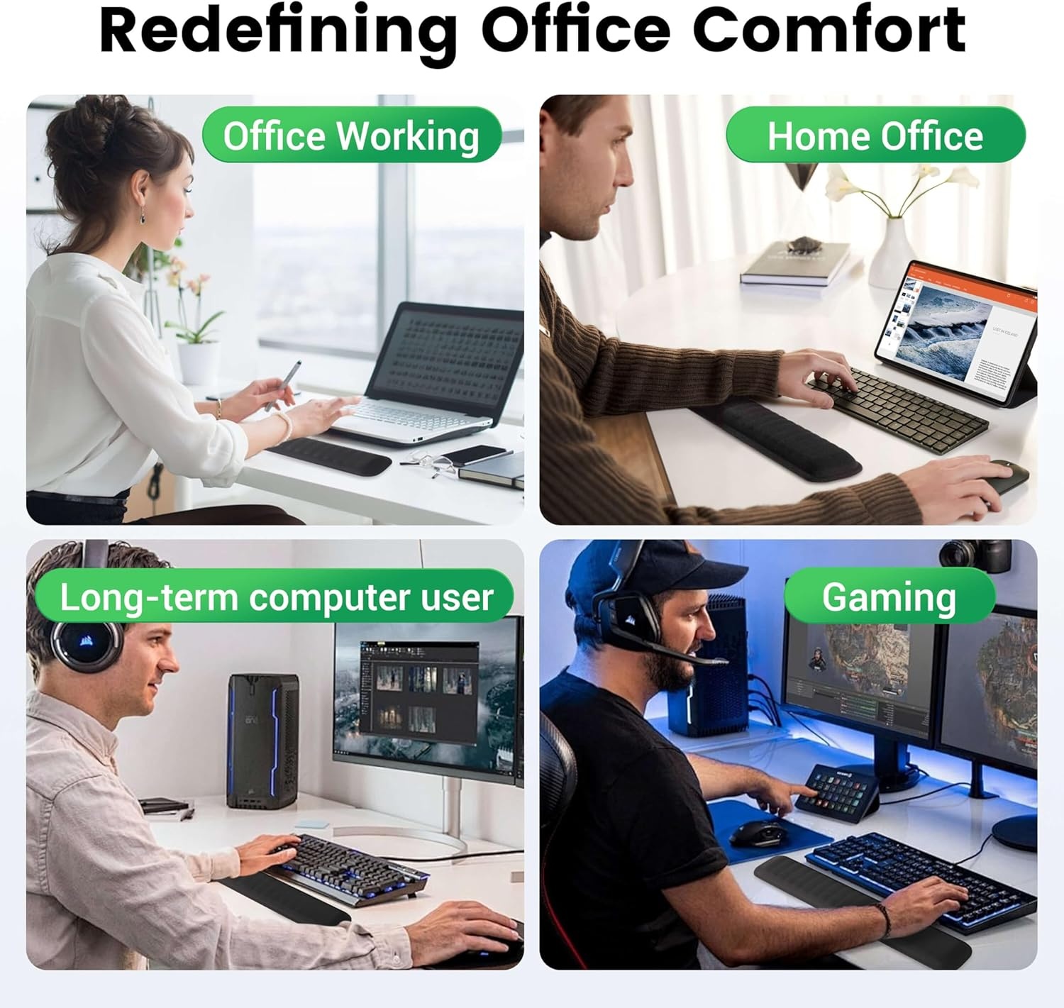 image:imageMEKASS Ergonomic Mouse Pad and Keyboard Wrist Rest Set Super Soft Memory Foam Desk Wrist Support for Computer Keyboard NonSlip Arm Palm Rests Cushion for Typing Gaming Office Light Pink MarbleMk09light Pink Marble
