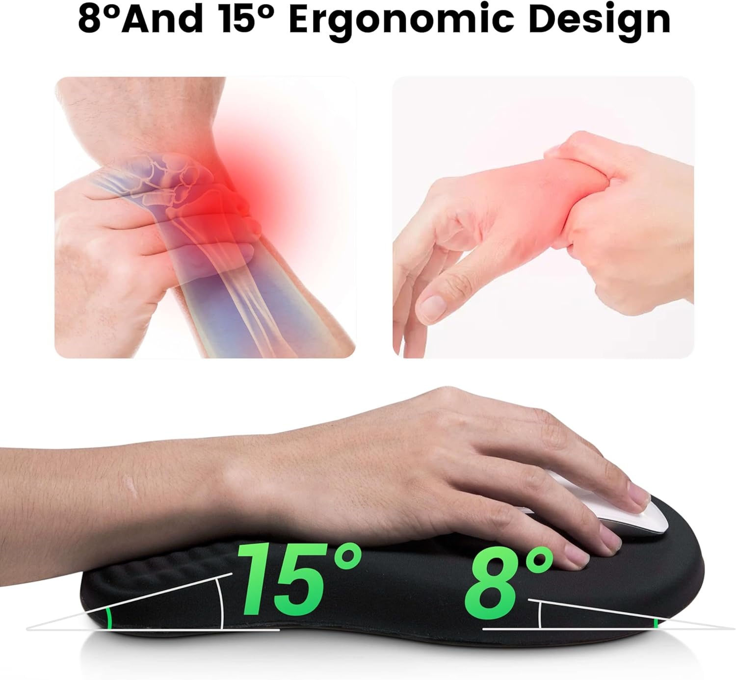 image:imageMEKASS Ergonomic Mouse Pad and Keyboard Wrist Rest Set Super Soft Memory Foam Desk Wrist Support for Computer Keyboard NonSlip Arm Palm Rests Cushion for Typing Gaming Office Light Pink MarbleMk09light Pink Marble
