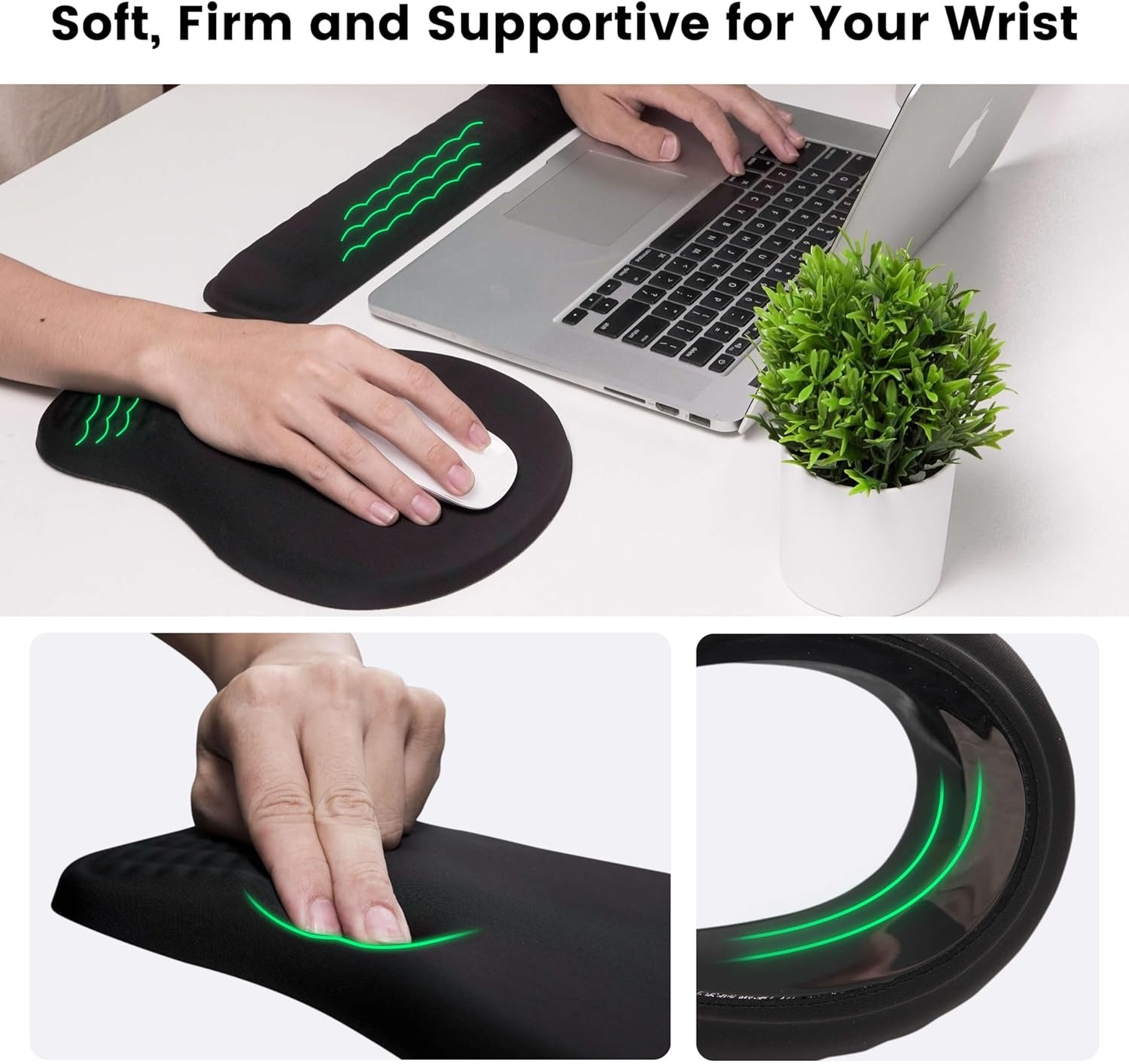 image:imageMEKASS Ergonomic Mouse Pad and Keyboard Wrist Rest Set Super Soft Memory Foam Desk Wrist Support for Computer Keyboard NonSlip Arm Palm Rests Cushion for Typing Gaming Office Light Pink MarbleMk09light Pink Marble