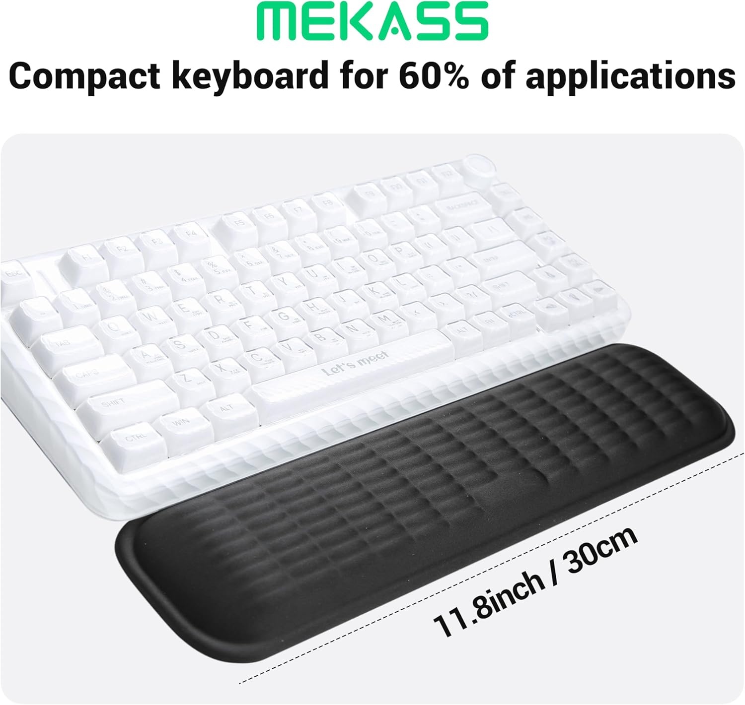 image:imageMEKASS Ergonomic Mouse Wrist Rest Premium Memory Foam Mouse Wrist Pad Support Relieve Wrist Pain for Long Hours of Work Gaming Classic BlackBlack