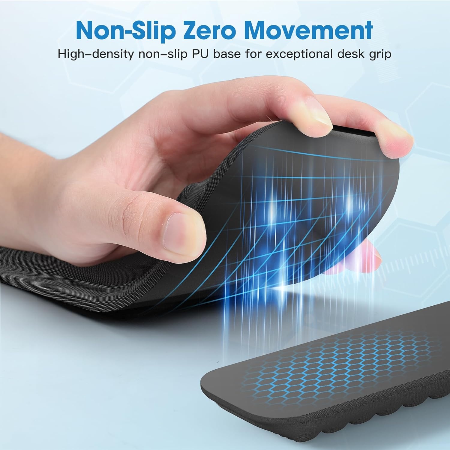 image:imageMEKASS Ergonomic Mouse Wrist Rest Premium Memory Foam Mouse Wrist Pad Support Relieve Wrist Pain for Long Hours of Work Gaming Classic BlackClassic Black