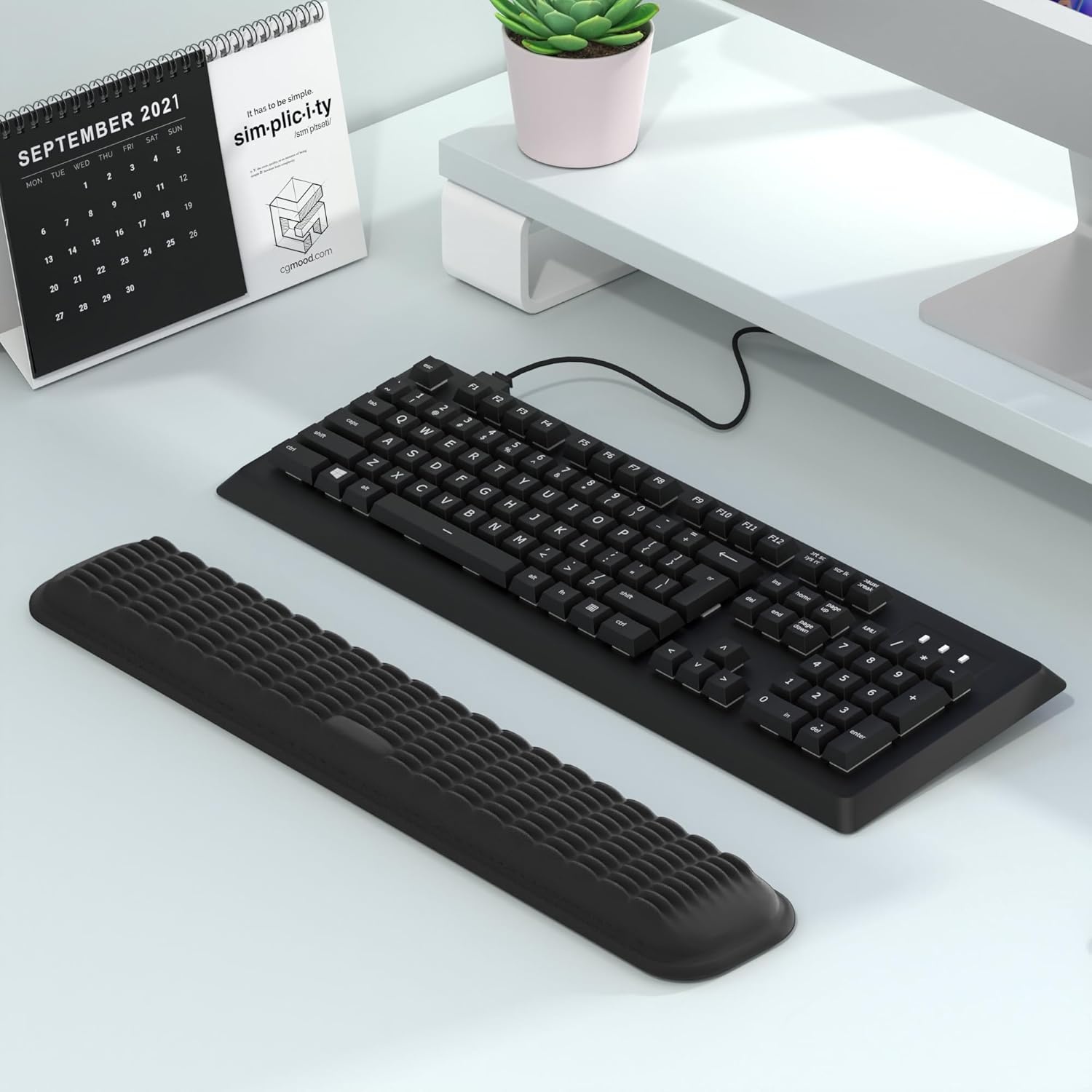 image:imageMEKASS Ergonomic Mouse Wrist Rest Premium Memory Foam Mouse Wrist Pad Support Relieve Wrist Pain for Long Hours of Work Gaming Classic BlackClassic Black