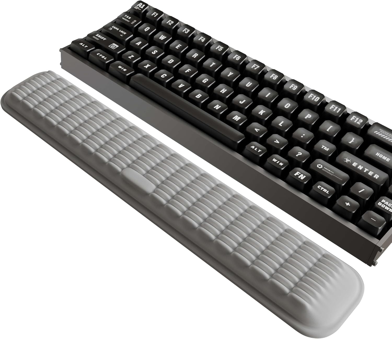 image:imageMEKASS Ergonomic Mouse Wrist Rest Premium Memory Foam Mouse Wrist Pad Support Relieve Wrist Pain for Long Hours of Work Gaming Classic BlackLight Gray