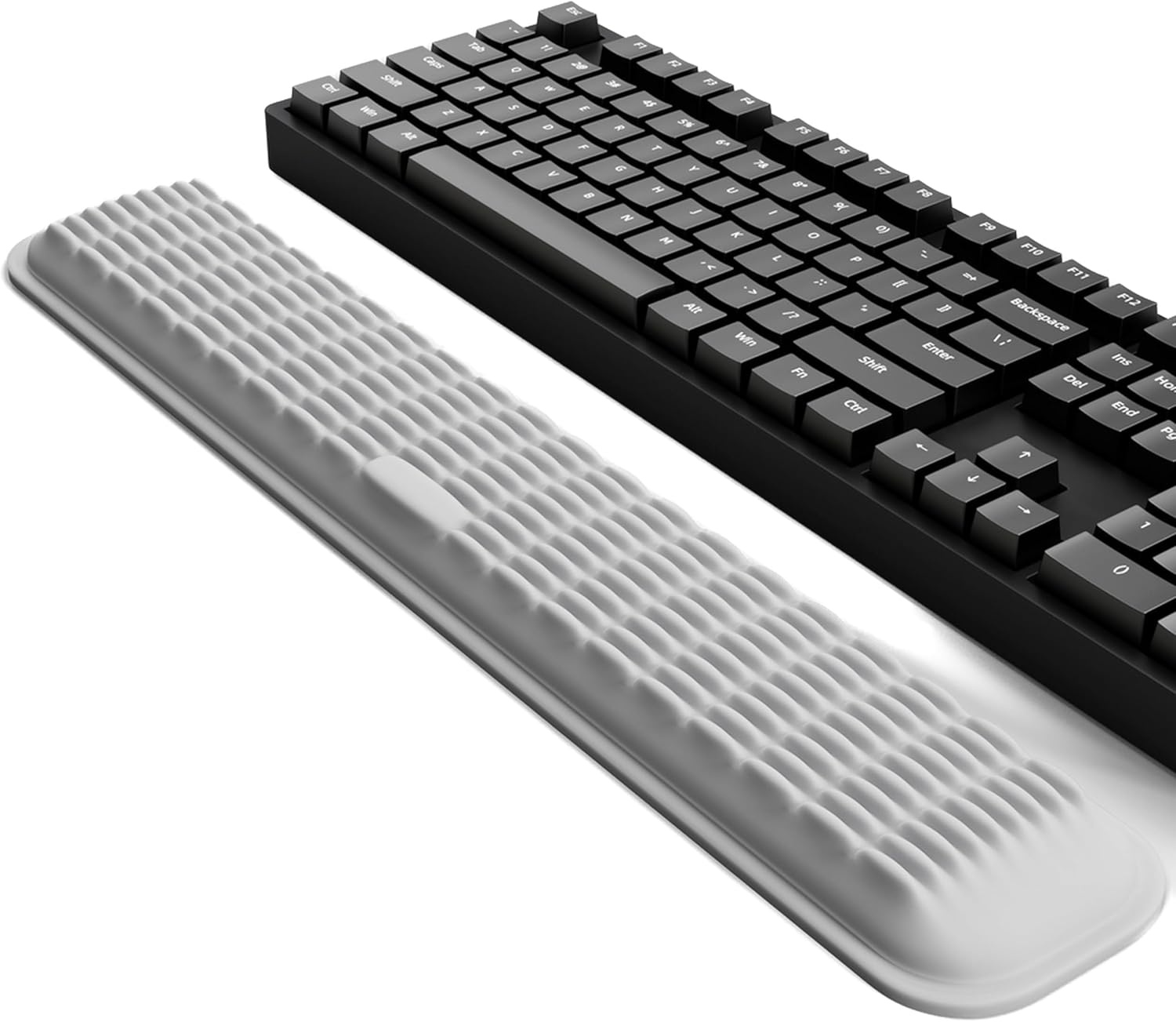 image:imageMEKASS Ergonomic Mouse Wrist Rest Premium Memory Foam Mouse Wrist Pad Support Relieve Wrist Pain for Long Hours of Work Gaming Classic BlackLight Gray
