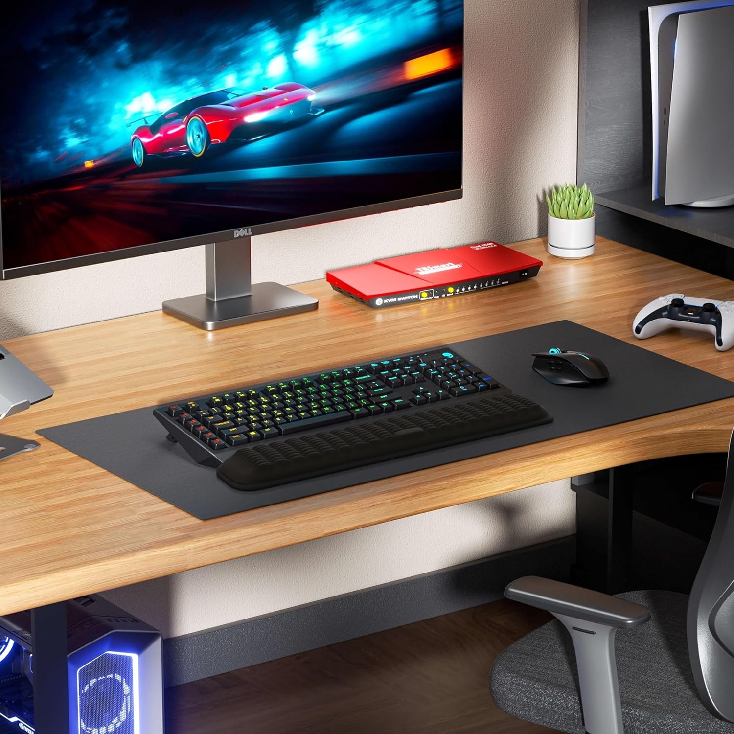 image:imageMEKASS Ergonomic Mouse Wrist Rest Premium Memory Foam Mouse Wrist Pad Support Relieve Wrist Pain for Long Hours of Work Gaming Classic BlackLight Gray