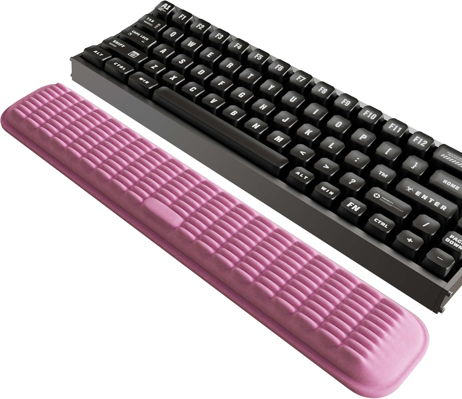 image:imageMEKASS Ergonomic Mouse Wrist Rest Premium Memory Foam Mouse Wrist Pad Support Relieve Wrist Pain for Long Hours of Work Gaming Classic BlackPink