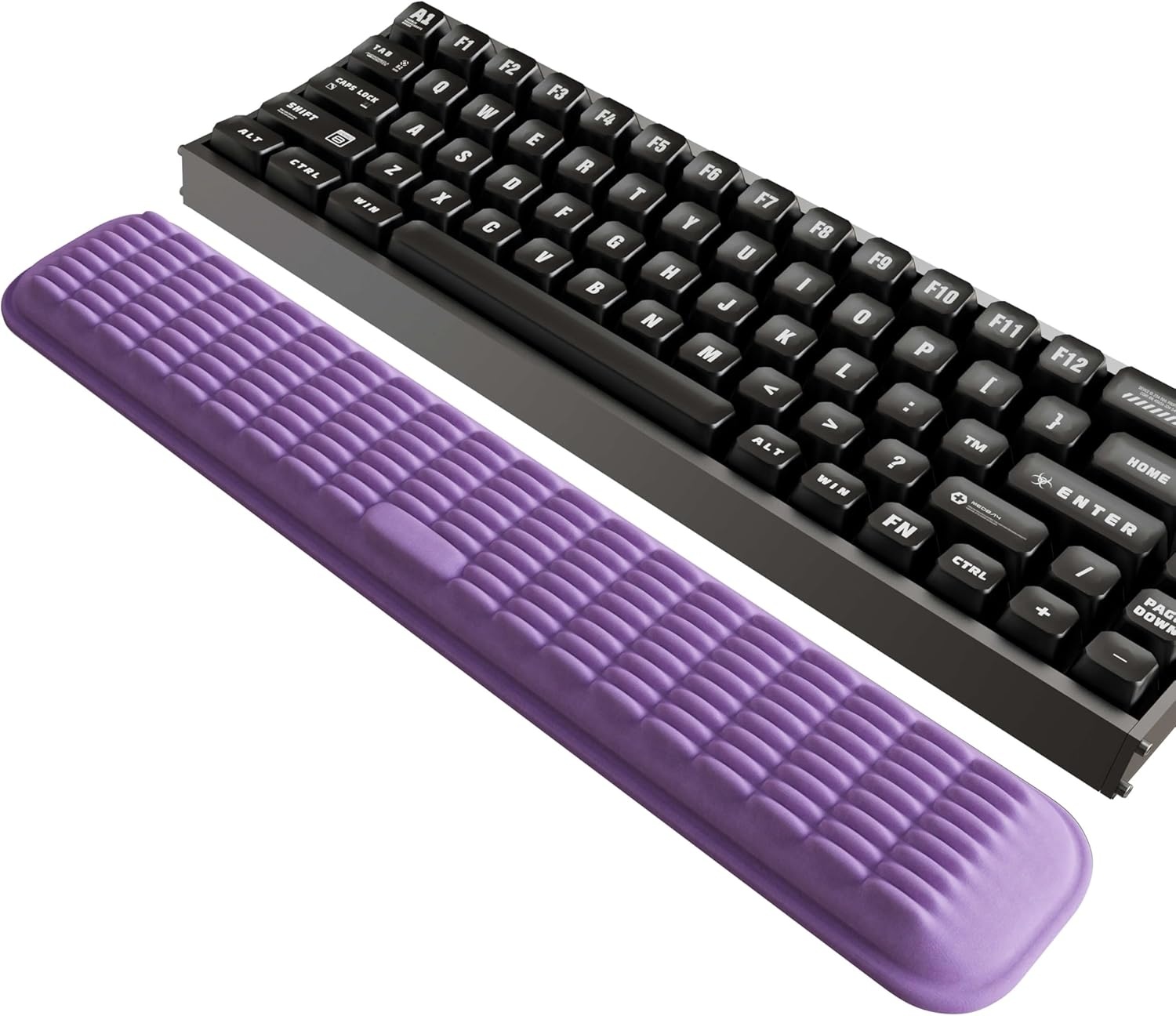 image:imageMEKASS Ergonomic Mouse Wrist Rest Premium Memory Foam Mouse Wrist Pad Support Relieve Wrist Pain for Long Hours of Work Gaming Classic BlackPurple