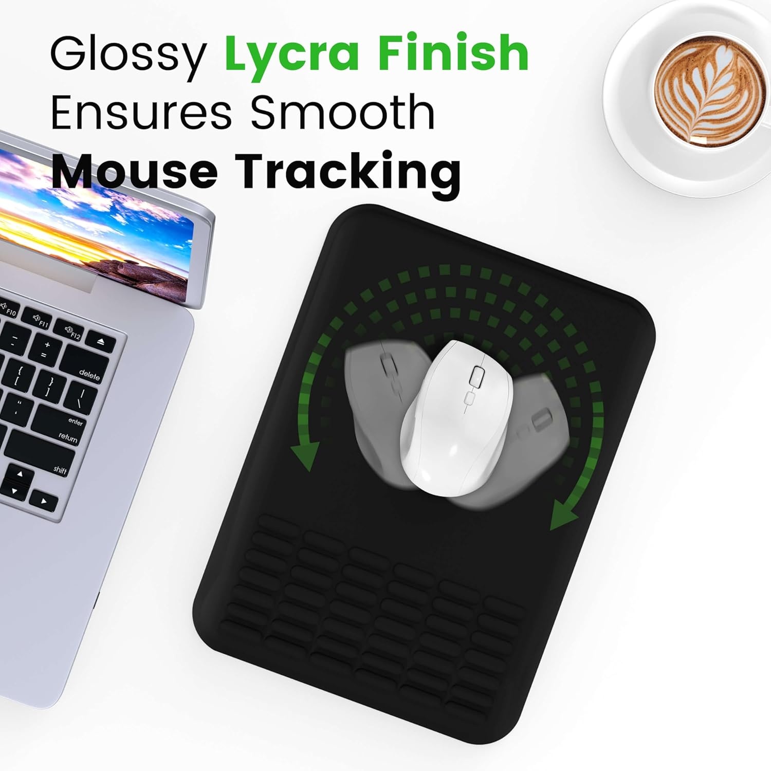 image:imageMEKASS Mouse Pad with Wrist Rest Ergonomic Slope Mousepad for Carpal Tunnel Pain Relief Memory Foam Desk Computer Wrist Support Mouse Pad with for Office Home PurpleSunflower