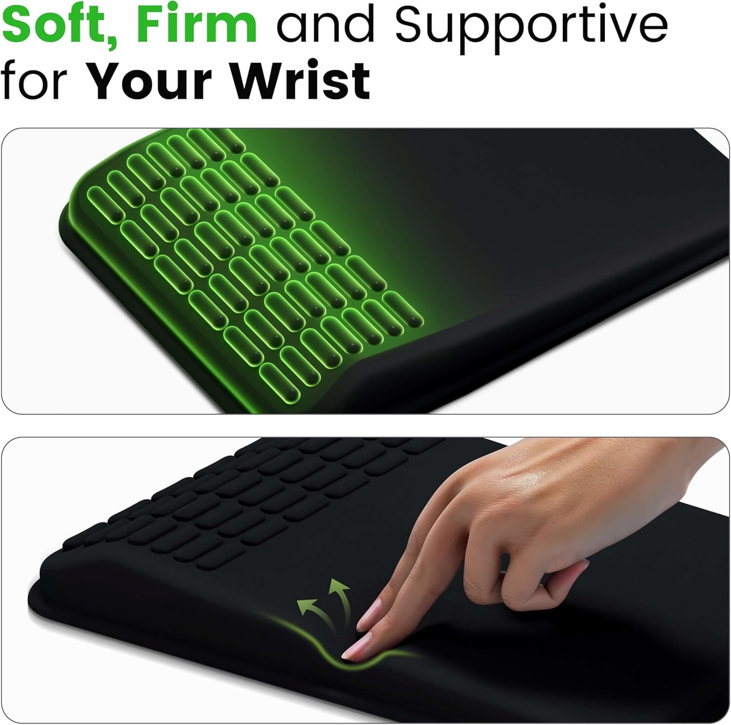 image:imageMEKASS Mouse Pad with Wrist Rest Ergonomic Slope Mousepad for Carpal Tunnel Pain Relief Memory Foam Desk Computer Wrist Support Mouse Pad with for Office Home PurplePurple