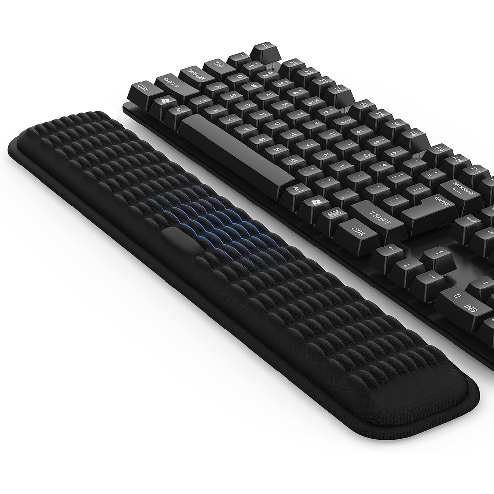 image:imageMEKASS Ergonomic Mouse Wrist Rest Premium Memory Foam Mouse Wrist Pad Support Relieve Wrist Pain for Long Hours of Work Gaming Classic BlackClassic Black