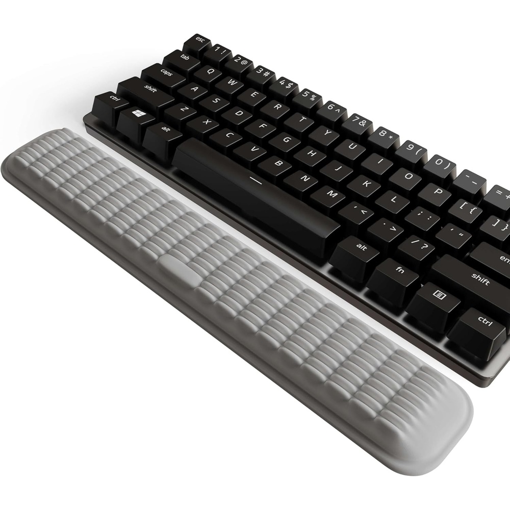 image:imageMEKASS Ergonomic Mouse Wrist Rest Premium Memory Foam Mouse Wrist Pad Support Relieve Wrist Pain for Long Hours of Work Gaming Classic BlackLight Gray
