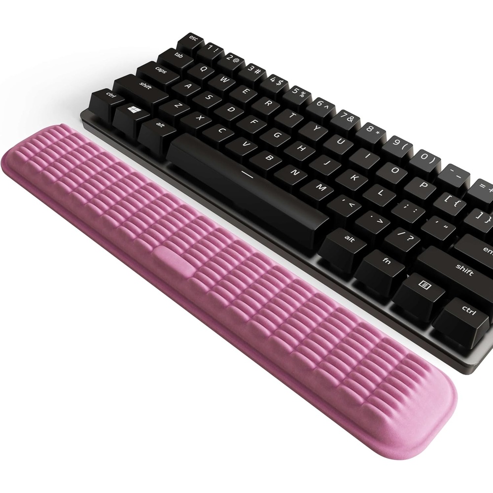 image:imageMEKASS Ergonomic Mouse Wrist Rest Premium Memory Foam Mouse Wrist Pad Support Relieve Wrist Pain for Long Hours of Work Gaming Classic BlackPink