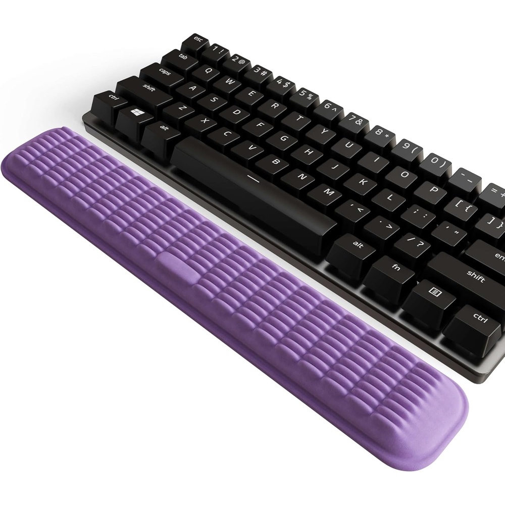 image:imageMEKASS Ergonomic Mouse Wrist Rest Premium Memory Foam Mouse Wrist Pad Support Relieve Wrist Pain for Long Hours of Work Gaming Classic BlackPurple