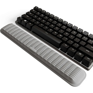 image:imageMEKASS Ergonomic Mouse Wrist Rest Premium Memory Foam Mouse Wrist Pad Support Relieve Wrist Pain for Long Hours of Work Gaming Classic BlackLight Gray