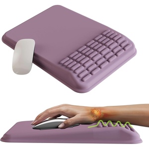 image:imageMEKASS Mouse Pad with Wrist Rest Ergonomic Slope Mousepad for Carpal Tunnel Pain Relief Memory Foam Desk Computer Wrist Support Mouse Pad with for Office Home PurplePurple