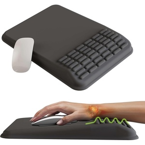 image:imageMEKASS Mouse Pad with Wrist Rest Ergonomic Slope Mousepad for Carpal Tunnel Pain Relief Memory Foam Desk Computer Wrist Support Mouse Pad with for Office Home PurpleDark Gray
