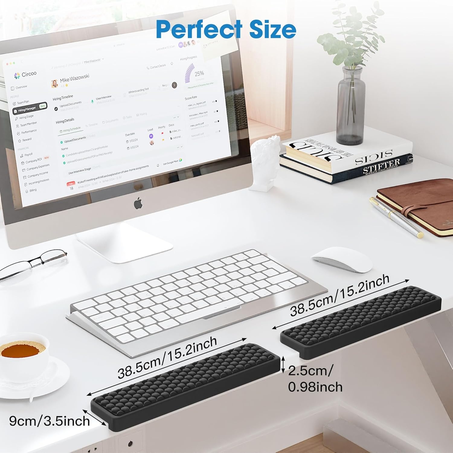 image:imageMEKASS LShaped Desk Elbow Pad for Desk Memory Foam Elbow Support Padding with NonSlip 2Piece Ergonomic Desk Edge Cushion Wrist Comfort Support for Office Home Diamond BlackBlack