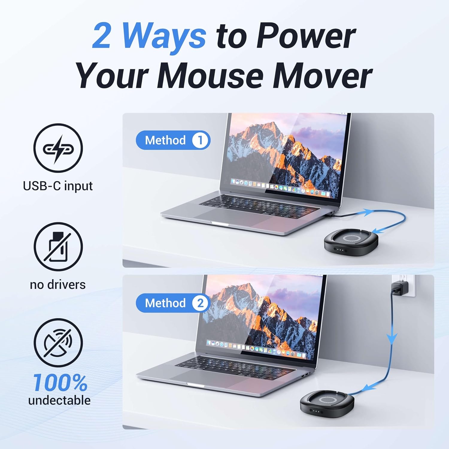 image:imageMEKASS Mouse Mover with Adjustable Interval Timer and UltraSilent Motor Mouse Jiggler Simulates Real Mouse Movement No Need Software Mouse Jiggers for Keeping Computer AwakeBlackLARGE TURNTABLEBlack