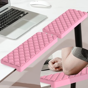 image:imageMEKASS LShaped Desk Elbow Pad for Desk Memory Foam Elbow Support Padding with NonSlip 2Piece Ergonomic Desk Edge Cushion Wrist Comfort Support for Office Home Diamond BlackDiamond Pink